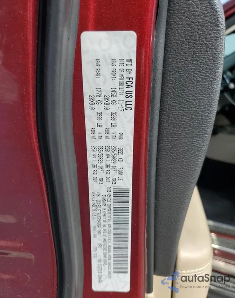 2018 Dodge Durango Citadel z USA, uszkodzony, nr VIN 1C4SDJET0JC254264